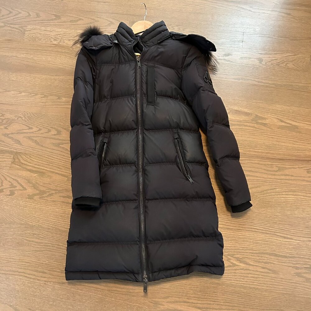 Moose Knuckles Rush Lake Genuine Fox Fur Trim Quilted Down Parka